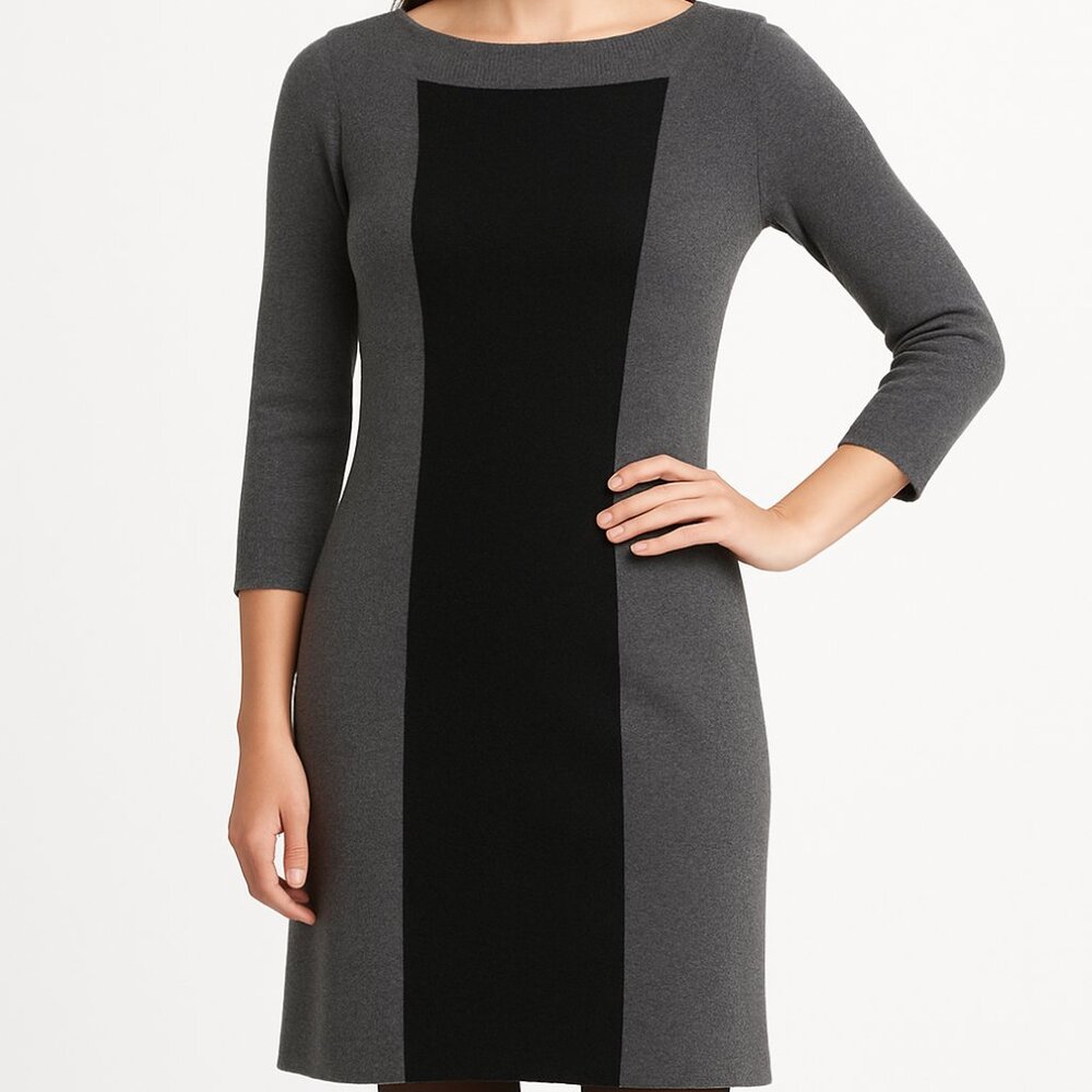 C by Bloomingdale's 100% Cashmere Colorlock Sweater Dress S